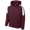 Sport-Tek Youth Maroon/ White Sport-Wick Fleece United Pullover Hoodie