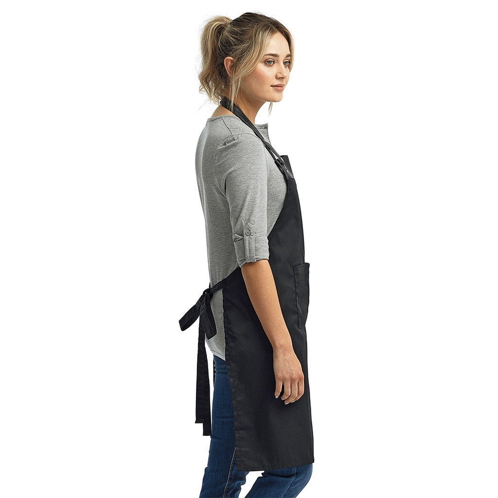 Artisan Collection by Reprime Unisex Black/Black Espresso Bib Apron