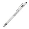 Logomark White Denton Soft-Touch Pen with Stylus