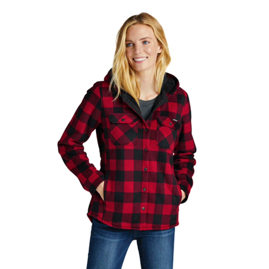 Eddie Bauer Women's Radish/Black Woodland Shirt Jac