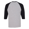 Gildan Men's Sport Grey/Black Heavy Cotton Raglan Three-Quarter Sleeve T-Shirt