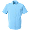 HUK Men's Marolina Blue Kona Solid Short Sleeve Shirt