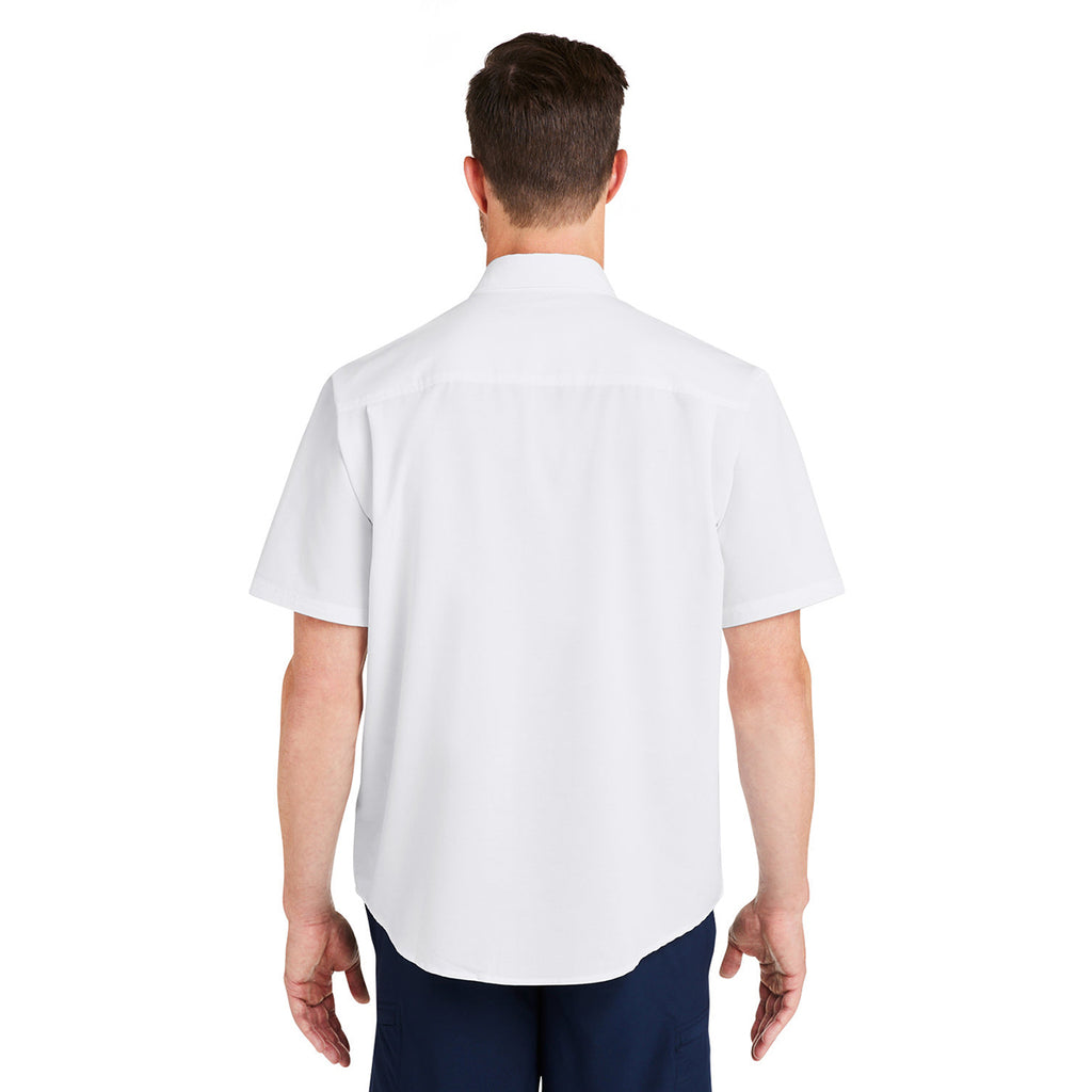 HUK Men's White Kona Solid Short Sleeve Shirt