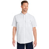 HUK Men's White Creekbed Short Sleeve Shirt