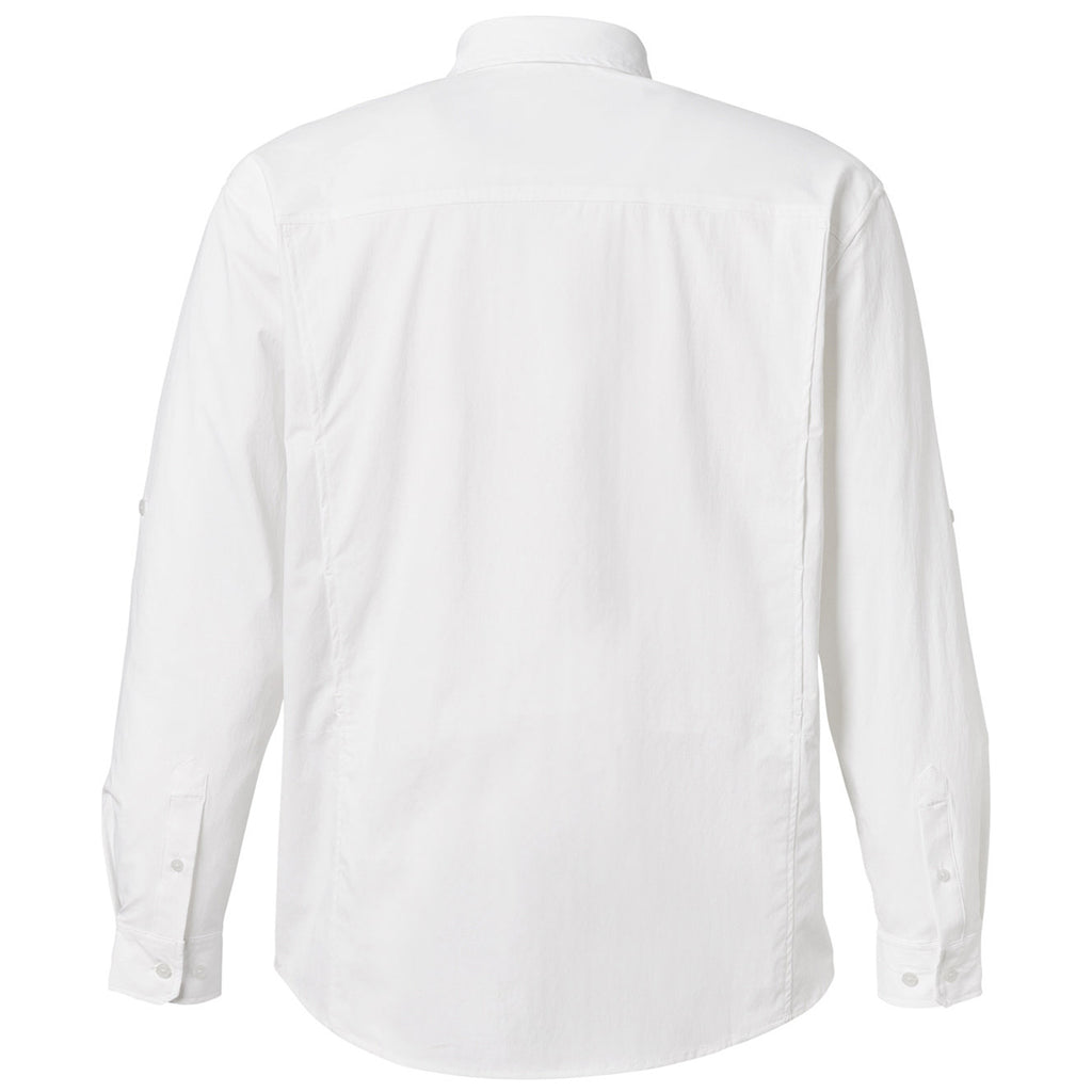 HUK Men's White Creekbed Long Sleeve Shirt