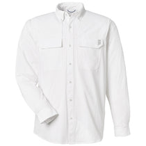 HUK Men's White Creekbed Long Sleeve Shirt