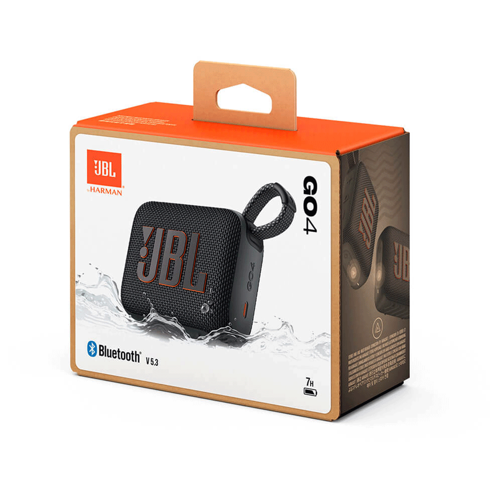 JBL Go 4 Black Bluetooth Portable Speaker