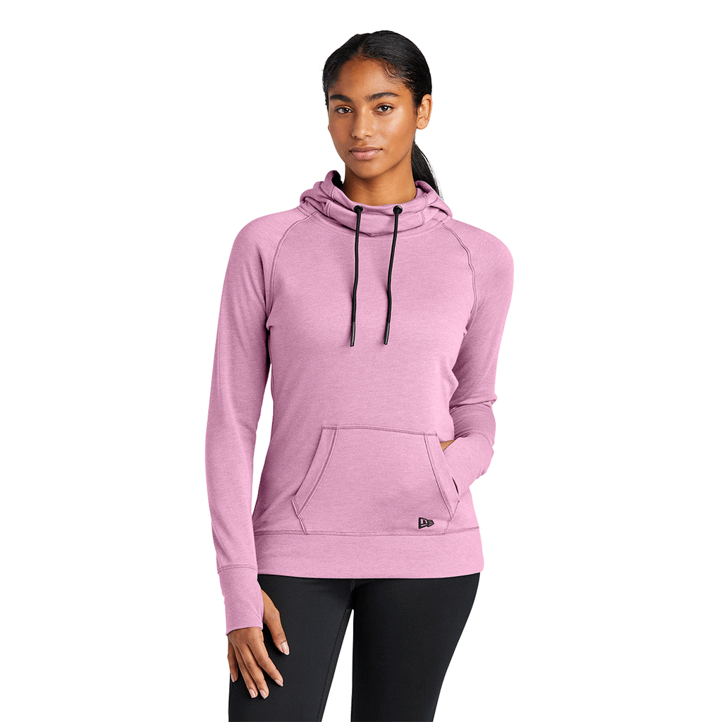 New Era Women's Lilac Heather Tri-Blend Fleece Pullover Hoodie