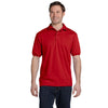 Hanes Men's Deep Red 5.2 oz. 50/50 EcoSmart Jersey Knit Polo