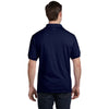 Hanes Men's Navy 5.2 oz. 50/50 EcoSmart Jersey Pocket Polo