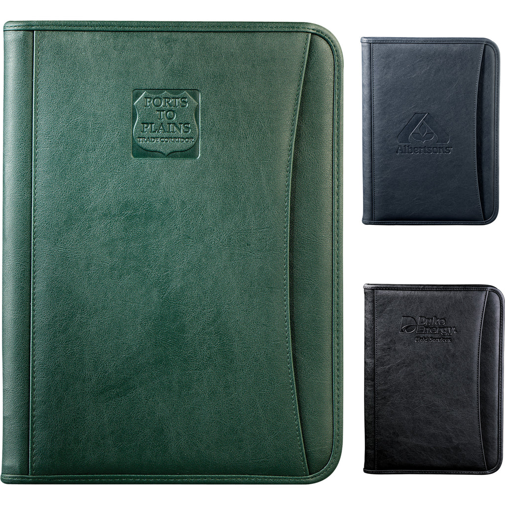 Leed's Blue DuraHyde Zippered Padfolio