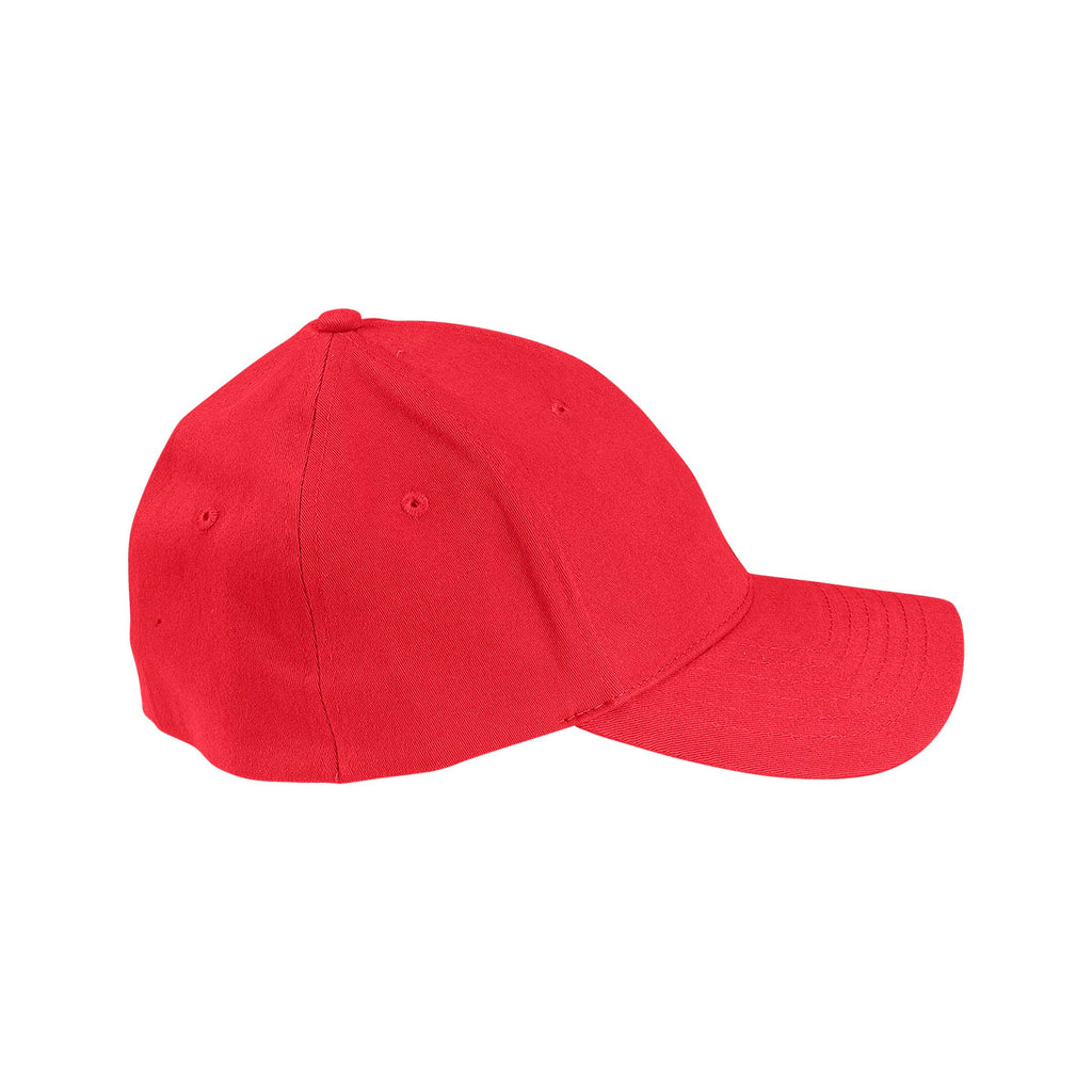 Vantage Men's Red Clutch Solid Stretch Fitted Constructed Twill Cap