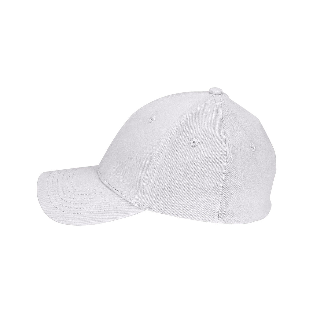 Vantage Men's White Clutch Solid Stretch Fitted Constructed Twill Cap