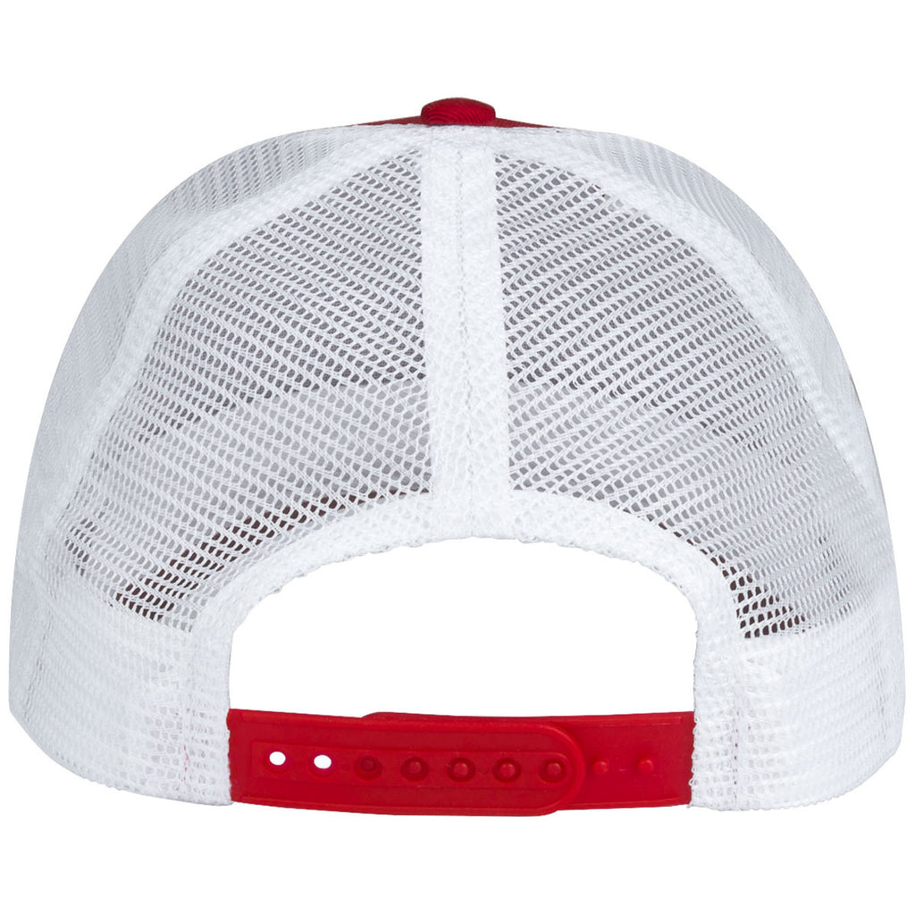 Vantage Red Clutch Trucker Cap