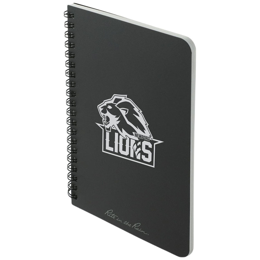 Rite in the Rain Black 4.6" x 7" Side Spiral Notebook