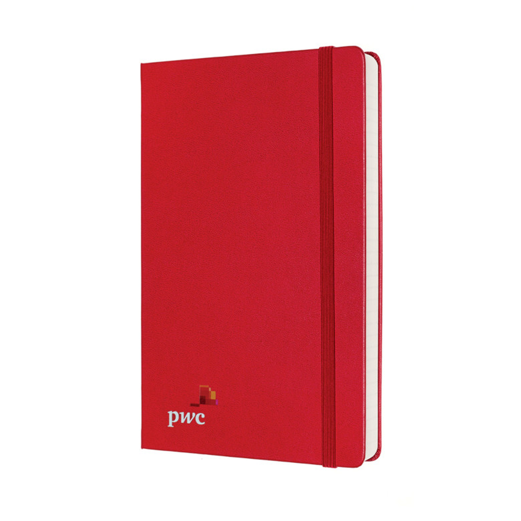 Moleskine Scarlet Red Hard Cover Ruled Large Expanded Notebook