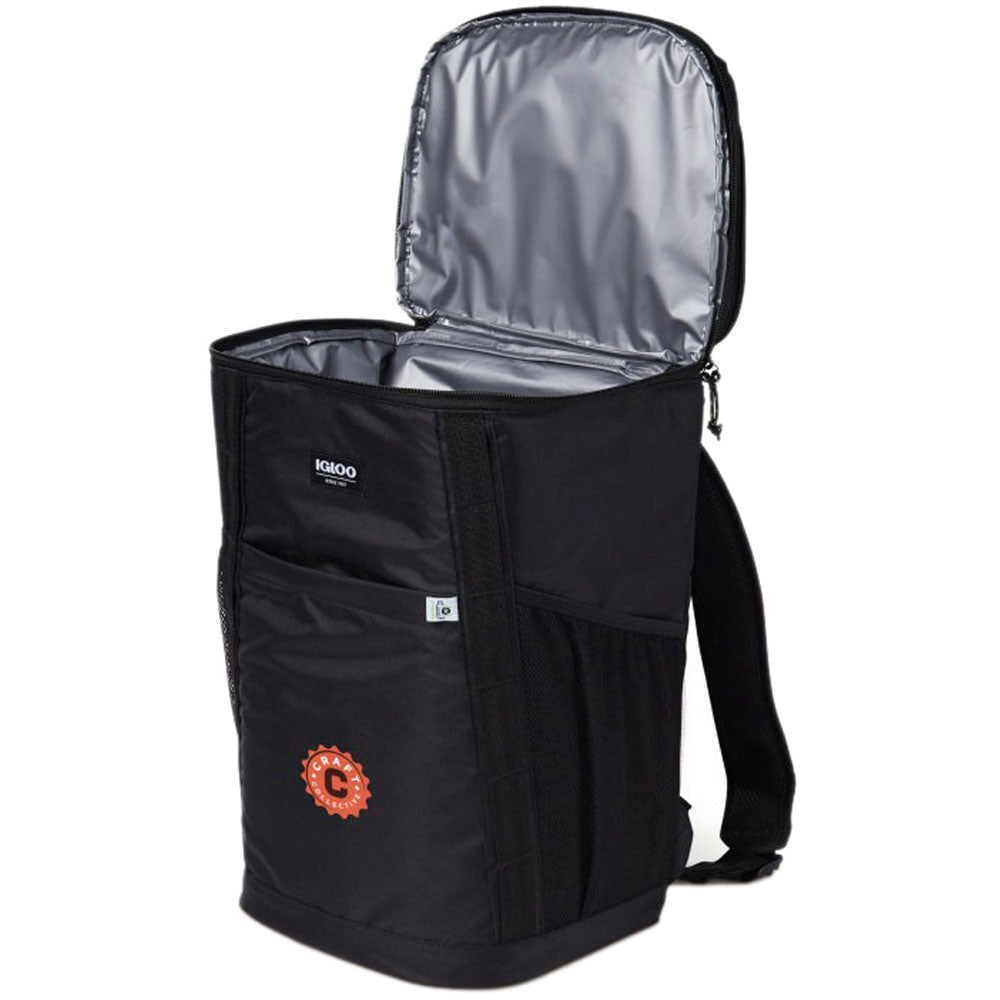 Igloo Black REPREVE 36 Can Backpack Cooler