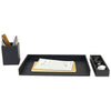 Gemline Easton Black 3 Piece Desktop Organizer