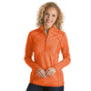 Antigua Women's Mango Heather Tempo Fine Stripe Quarter Zip