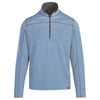 Landway Men's Heather Navy Basecamp Heather Quarter Zip Pullover