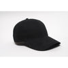 Pacific Headwear Black Velcro Adjustable Brushed Twill Cap