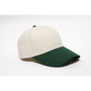 Pacific Headwear Khaki/Hunter Velcro Adjustable Brushed Twill Cap