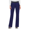 Cherokee Women's Navy Flexibles Mid Rise Knit Waist