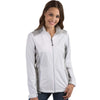 Antigua Women's White/Light Grey Heather Revolve Full Zip