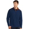 Antigua Men's Navy/Mango Glacier Quarter Zip Up