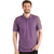 Antigua Men's Dark Purple Heather/Gold Esteem Polo