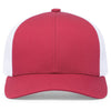 Pacific Headwear Cardinal/White/Cardinal Snapback Trucker Mesh Cap