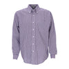 Vantage Men's Purple/White Easy-Care Gingham Check Shirt