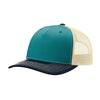 Richardson Blue Teal/Birch/Navy Five Panel Trucker Cap