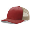 Richardson Cardinal/Tan Mesh Back Five Panel Trucker Hat