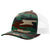 Richardson Green Camo/White Printed Five Panel Trucker Hat