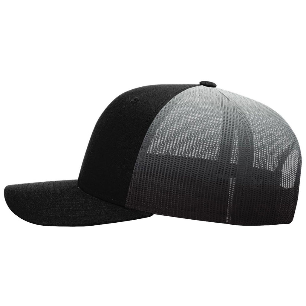 Richardson Black/White Fade Printed Mesh Trucker Hat