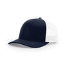 Richardson Navy/White Mesh Back Split Low Pro Trucker Hat