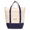 Gemline Navy Blue Seaside Zippered Cotton Tote