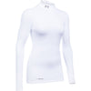 Under Armour Women's White ColdGear Fitted L/S Mock