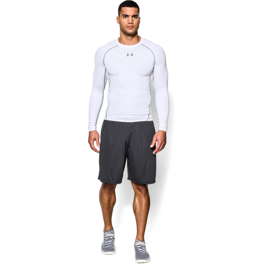 Under Armour Men's White HeatGear Armour L/S Compression Shirt