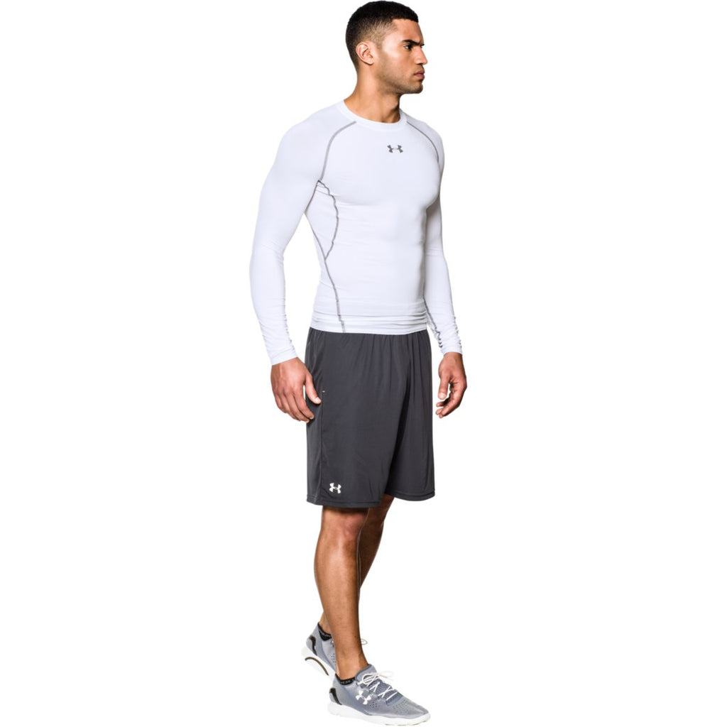 Under Armour Men's White HeatGear Armour L/S Compression Shirt