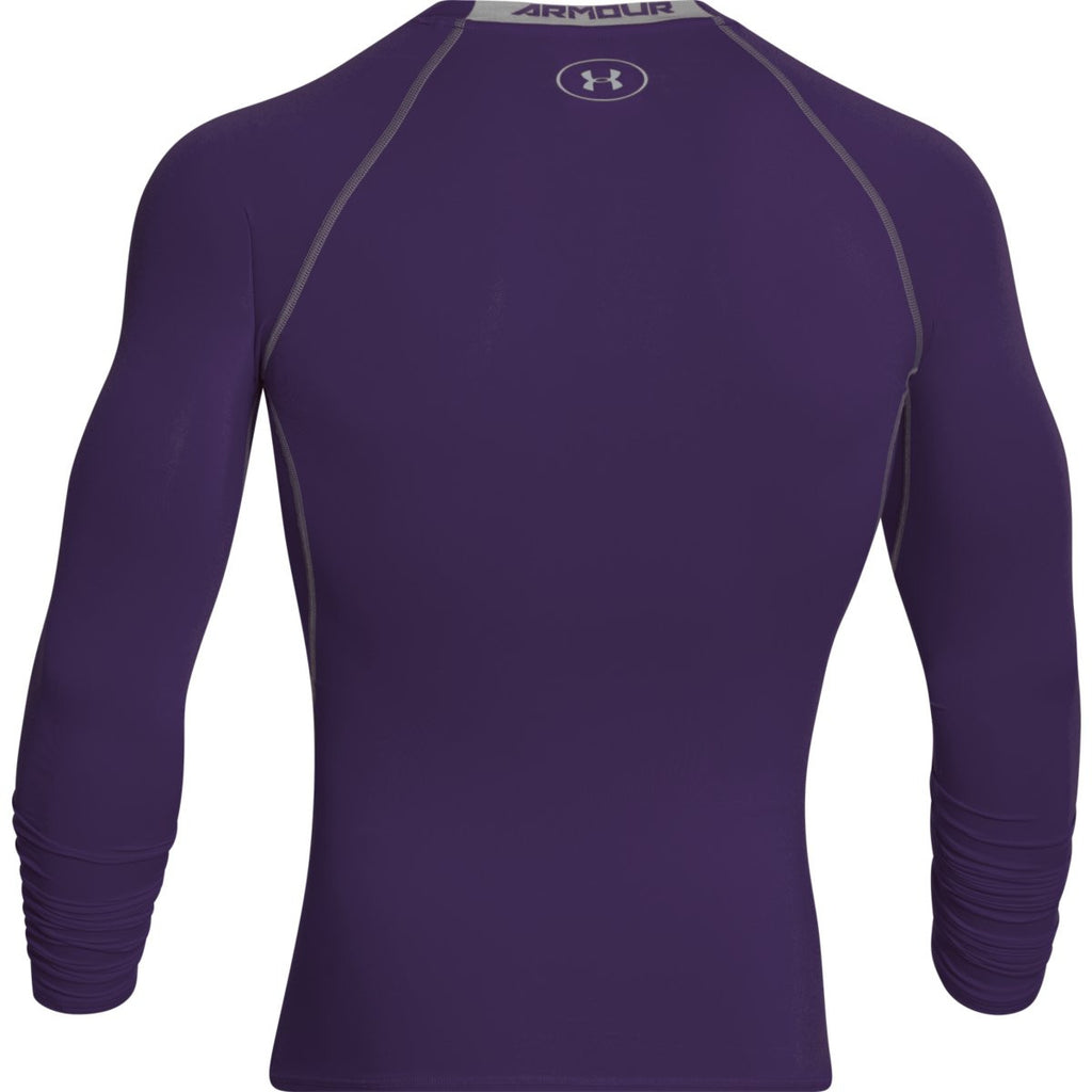 Under Armour Men's Purple HeatGear Armour L/S Compression Shirt