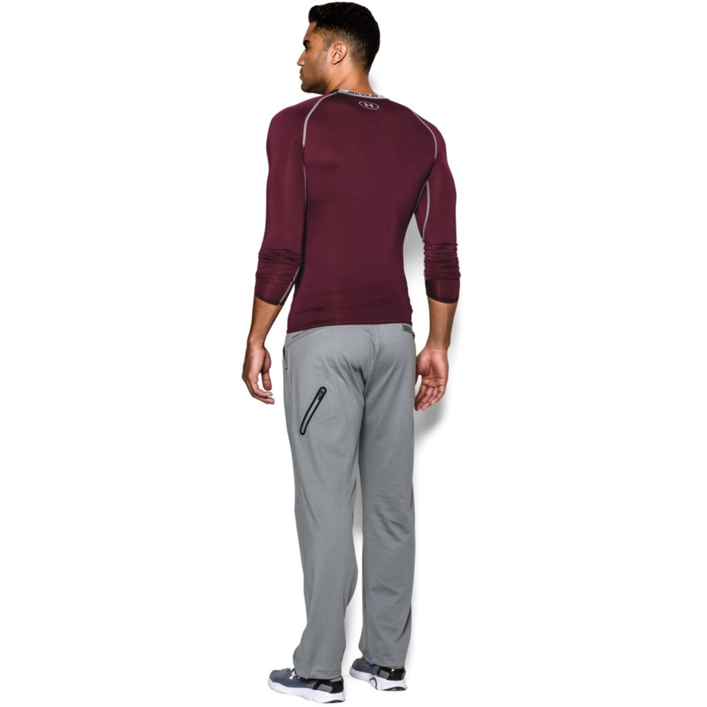 Under Armour Men's Burgundy HeatGear Armour L/S Compression Shirt