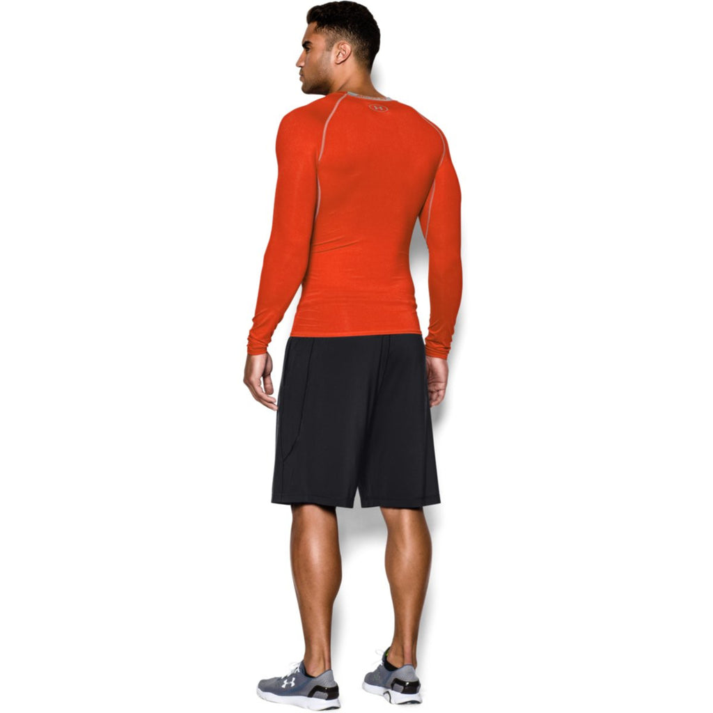 Under Armour Men's Orange HeatGear Armour L/S Compression Shirt