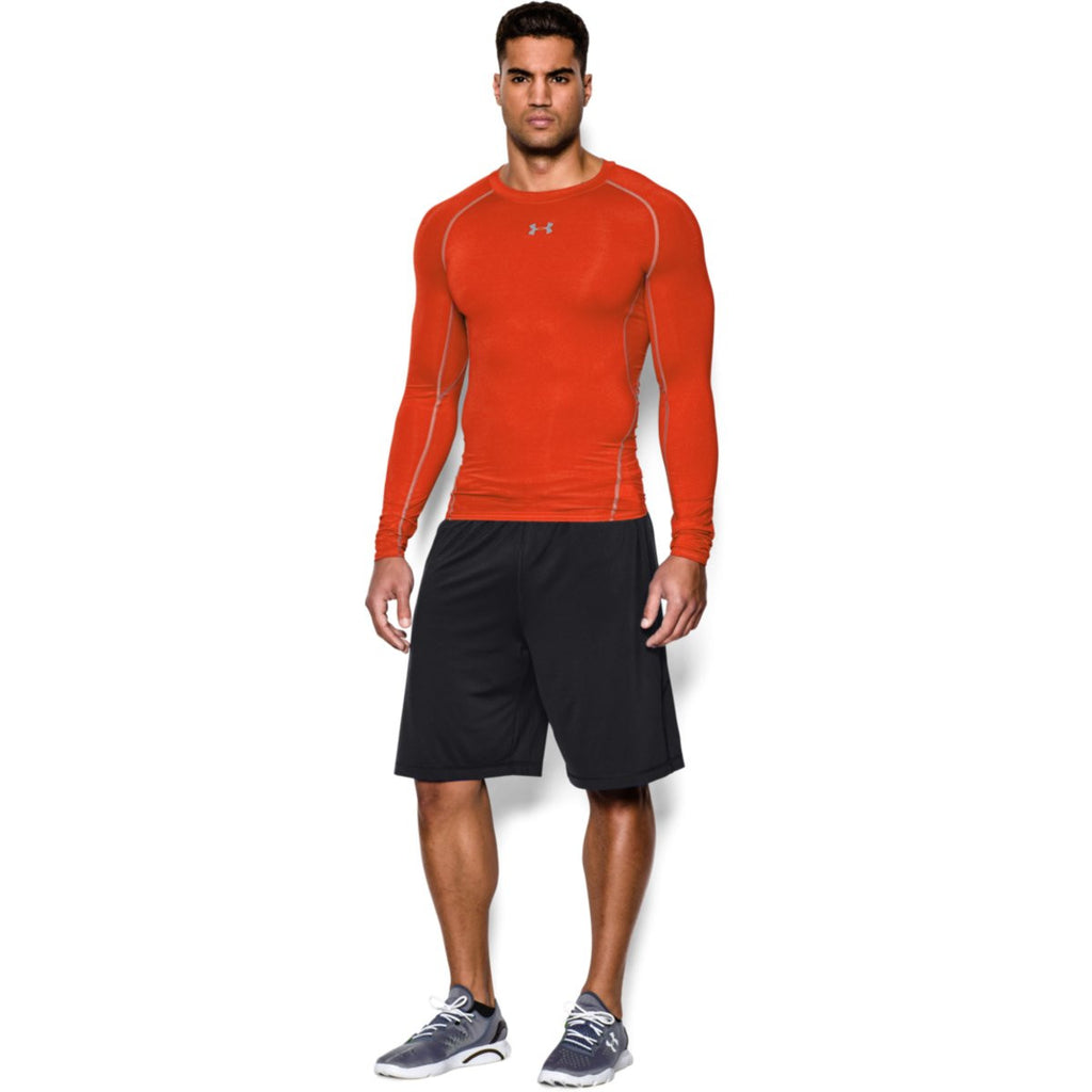 Under Armour Men's Orange HeatGear Armour L/S Compression Shirt