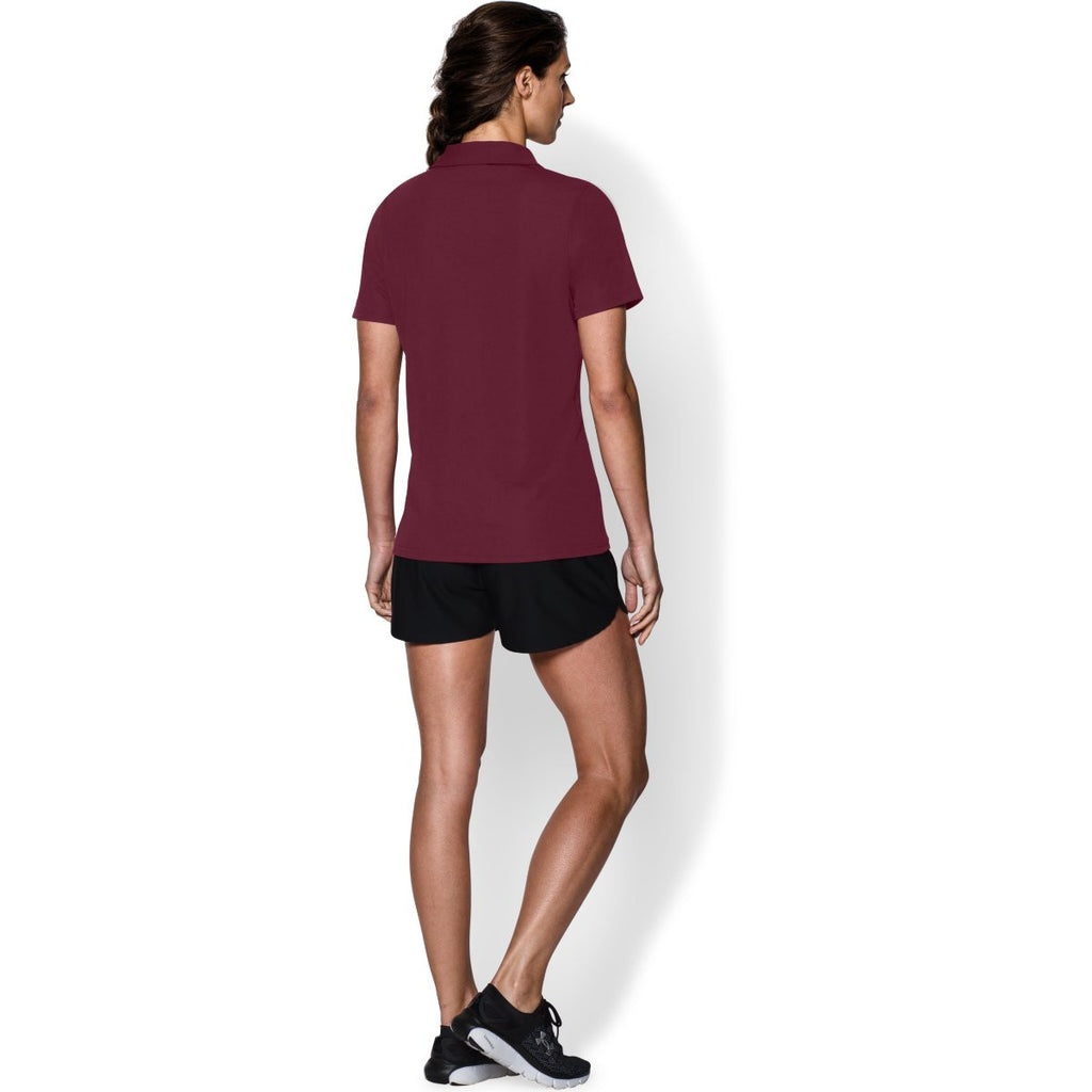 Under Armour Women's Maroon Performance Team Polo