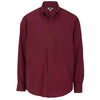 Edwards Men's Burgundy Lightweight Long Sleeve Poplin Shirt