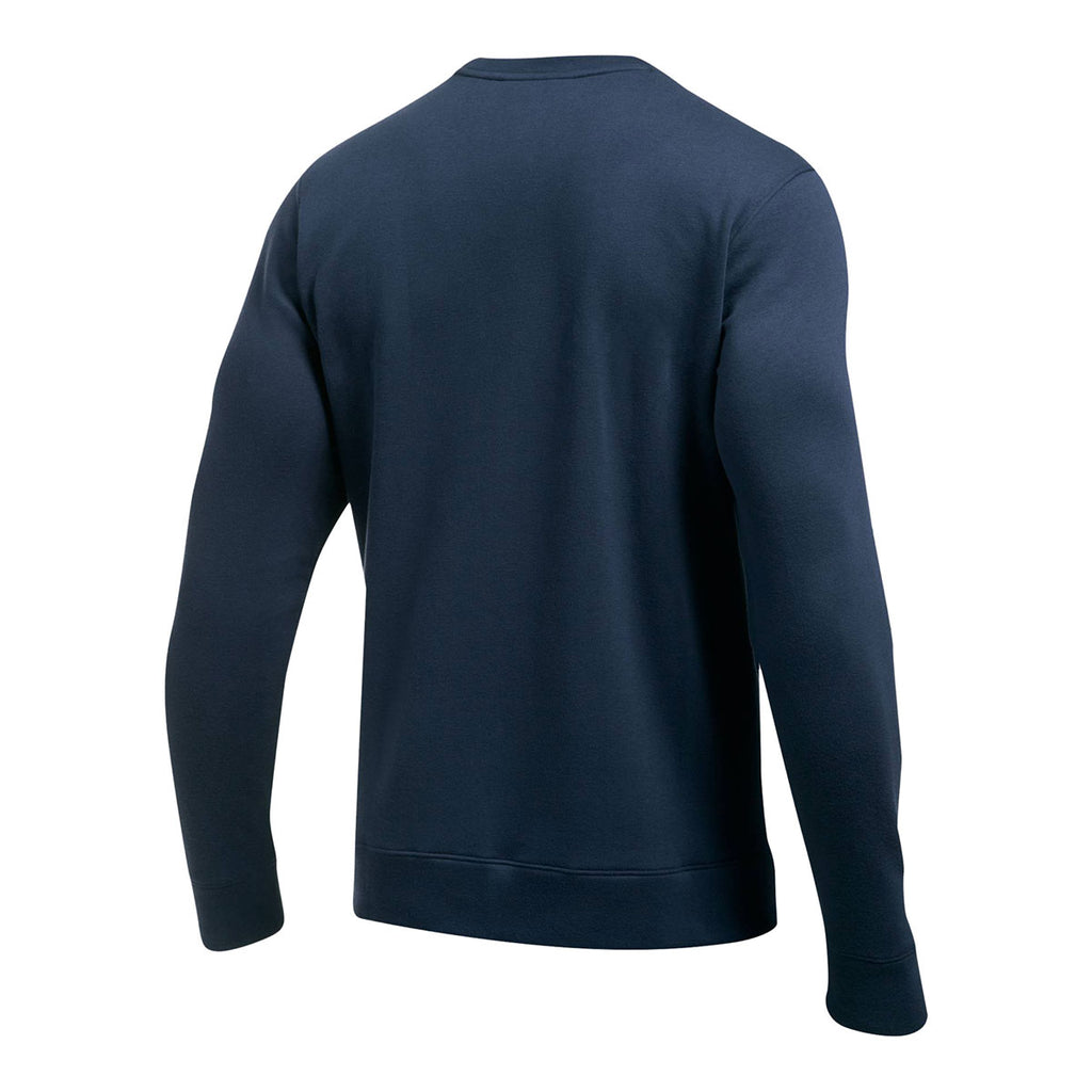 Under Armour Men's Midnight Navy Hustle Fleece Crew Neck Sweatshirt