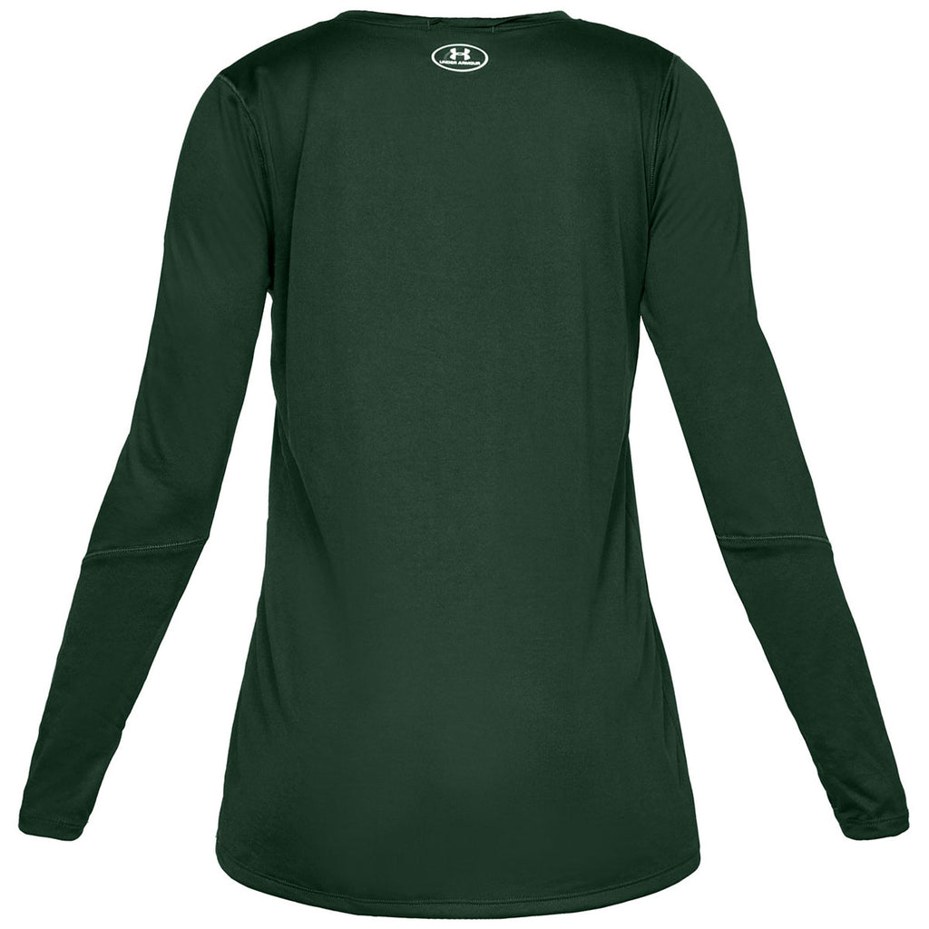 Under Armour Women's Forest Green Locker Tee Long Sleeve 2.0