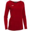 Under Armour Women's Red Hustle Fleece Crew